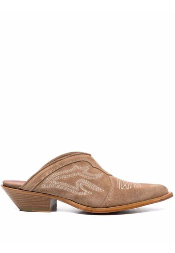 Sonora Tulum western-style mules - Marrone