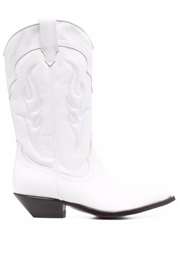 Sonora mid-calf leather cowboy boots - Bianco