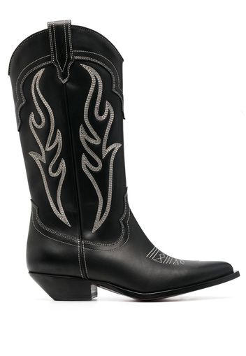 Sonora Santa Fe 35mm calf-length boots - Nero