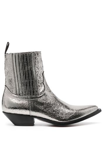 Sonora calf-length cowboy boots - Argento