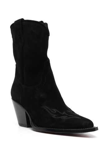 Sonora 95mm suede ankle boots - Nero