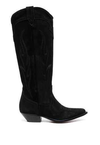 Sonora 40mm Western-style suede boots - Nero