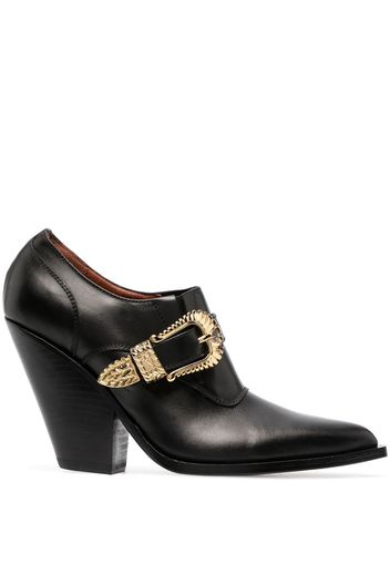 Sonora side-buckle fastening pumps - Nero