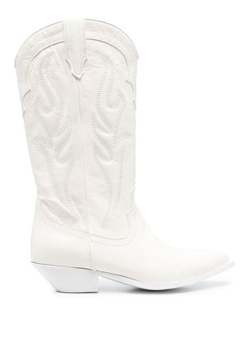 Sonora 40mm Western-style leather boots - Bianco