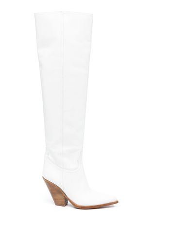 Sonora pointed 90mm long boots - Bianco