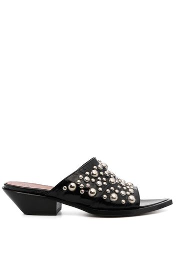 Sonora Soledad stud-embellished leather mules - Nero