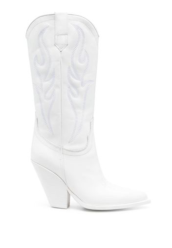 Sonora Santa Fe leather cowboy boots - Bianco