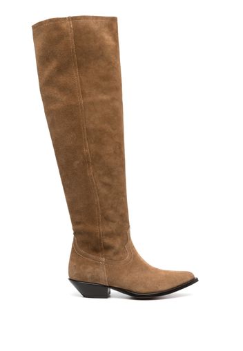 Sonora pointed-toe leather boots - Marrone