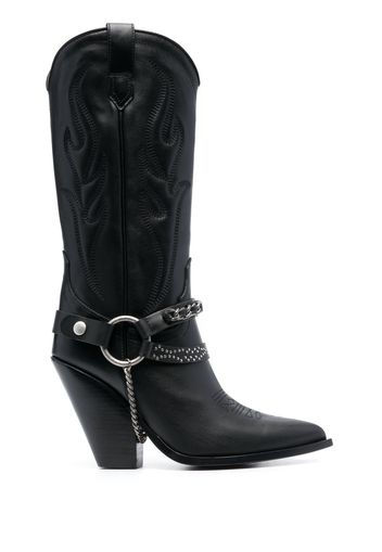 Sonora Santa Fe 110mm leather boots - Nero