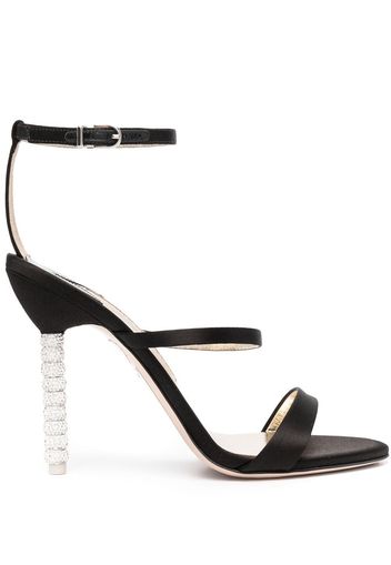 Sophia Webster Faw crystal-heeled sandals - Nero