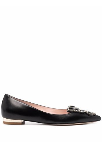 Sophia Webster Butterfly-studded-flat pumps - Nero