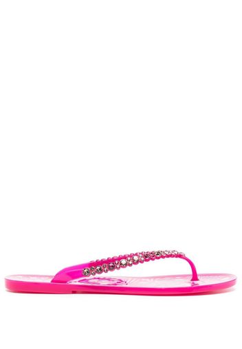 Sophia Webster Esme crystal-embellished flip flops - Rosa