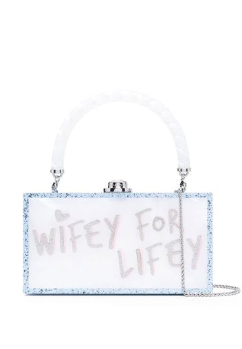 Sophia Webster Cleo Wifey box clutch - Bianco