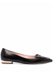 Sophia Webster Butterfly-studded-flat pumps - Nero