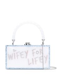 Sophia Webster Cleo Wifey box clutch - Bianco