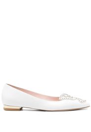 Sophia Webster stud-embellished flats - Bianco