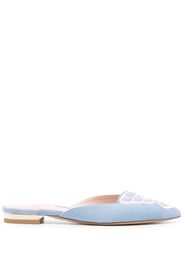 Sophia Webster Butterfly suede mules - Blu