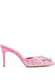 Sophia Webster Margaux glitter-detailed 85 mules - Rosa