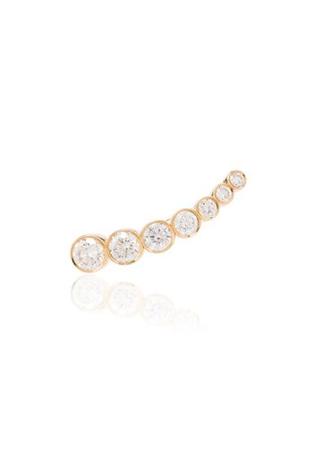 Orecchino Petite Croissant De Lune in oro 18kt e diamanti