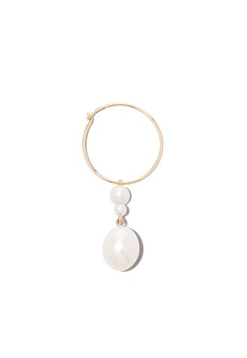 Sophie Bille Brahe SBB 14K YG PERL L EAU HOOP SGL ERNG - Oro