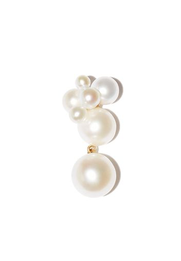 Sophie Bille Brahe 14K yellow gold Bisou pearl earring - Oro