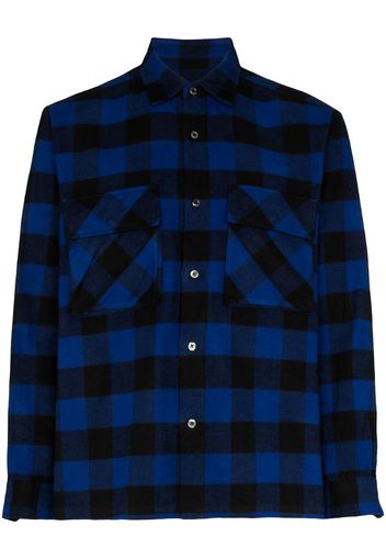 check pattern button-down shirt