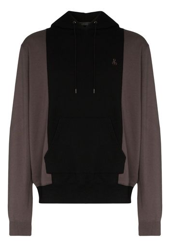 colour block hooded sweatshirt