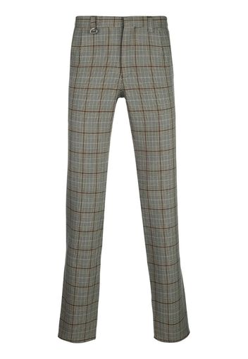 herringbone-check tailored trousers