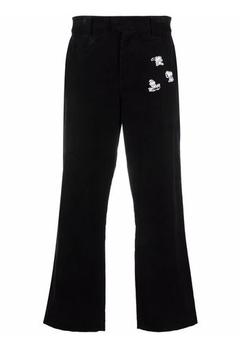 Soulland Pantaloni dritti con ricamo Soulland x Peanuts - Nero