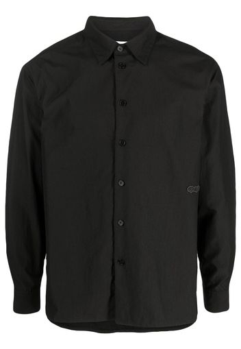 Soulland logo-patch plain shirt - Nero