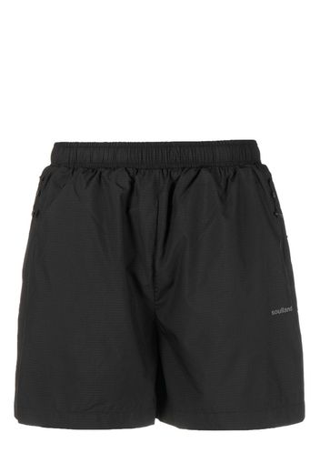 Soulland Mateo logo-print swim shorts - Nero