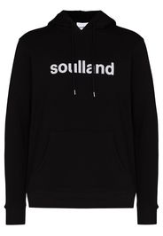 Soulland Goodie logo-print cotton hoodie - Nero