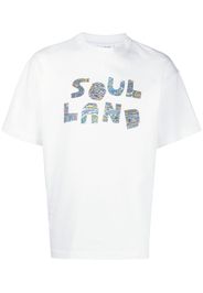 Soulland paisley-logo cotton T-Shirt - Bianco