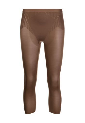 SPANX Capri mid-rise stretch leggings - Marrone