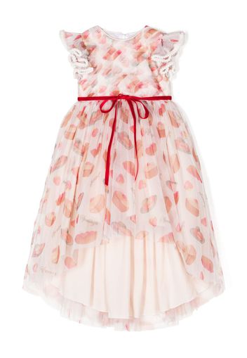 SPERANZA graphic-print tulle dress - Rosa