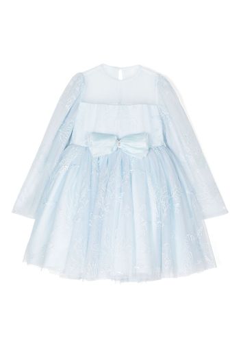 SPERANZA embroidered tulle dress - Blu