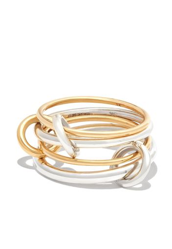 Spinelli Kilcollin 18kt yellow gold and sterling silver Pisces stacking ring - Oro