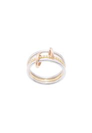 Anello in oro rosa 18kt e diamante Four Link Luna