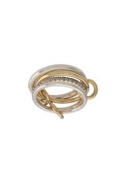 Spinelli Kilcollin 18kt yellow gold and sterling silver Nimbus SG 4-linked diamond ring - Multicolore