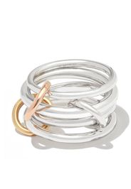 Spinelli Kilcollin 18kt gold and silver Sagittarius stacking ring - Argento