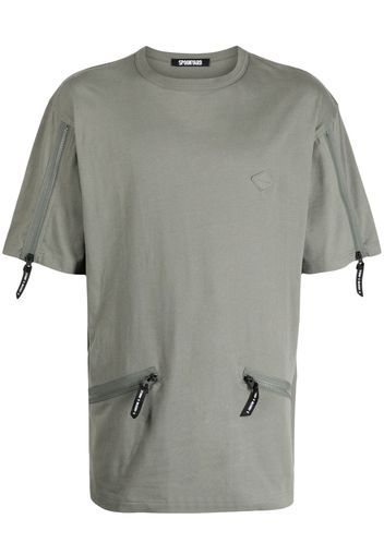 Spoonyard T-shirt con zip - Verde