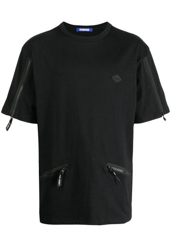 Spoonyard T-shirt con zip - Nero