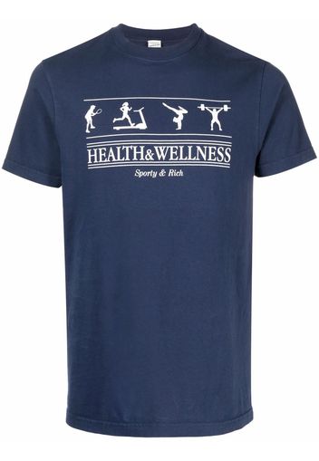 Sporty & Rich Health And Wellness cotton T-shirt - Blu