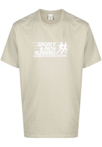 Sporty & Rich T-shirt con stampa - Grigio