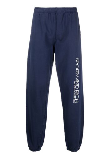 Sporty & Rich logo-print detail track pants - Blu