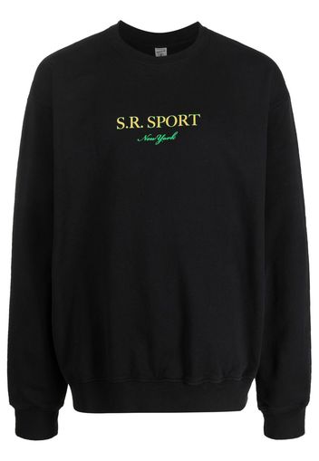 Sporty & Rich logo-print detail sweatshirt - Nero