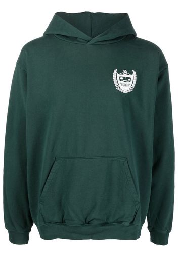 Sporty & Rich logo-print pullover hoodie - Verde