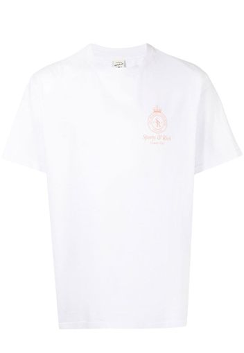 Sporty & Rich logo-print cotton T-shirt - Bianco