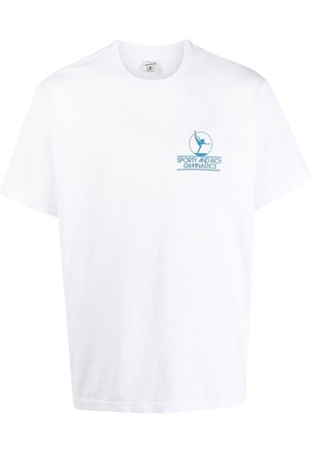 Sporty & Rich T-shirt con logo - Bianco