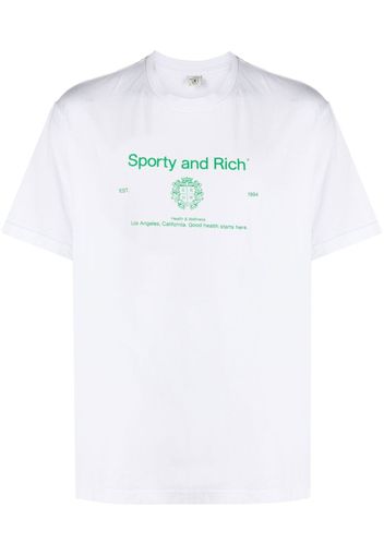 Sporty & Rich Crest logo-print T-shirt - Bianco